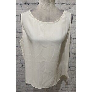 Black Label by Chico's Blouse Womens Cream Sleevless Blouse Size 2/L/12